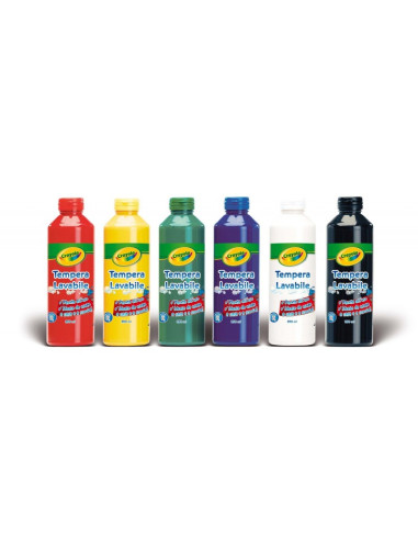 crayola - tempere lavabili 250ml colori primari